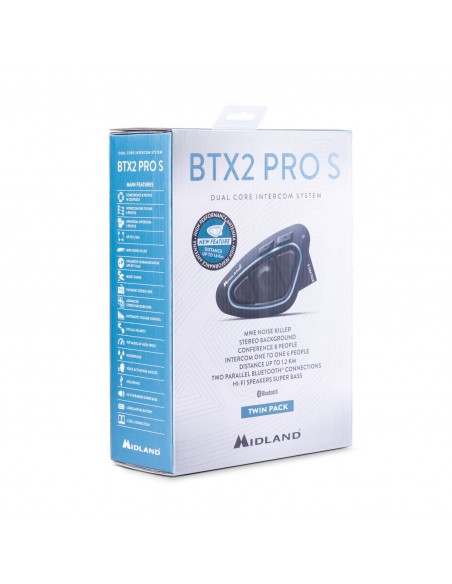 Intercomunicador Midland BTX2 PRO S LR Twin